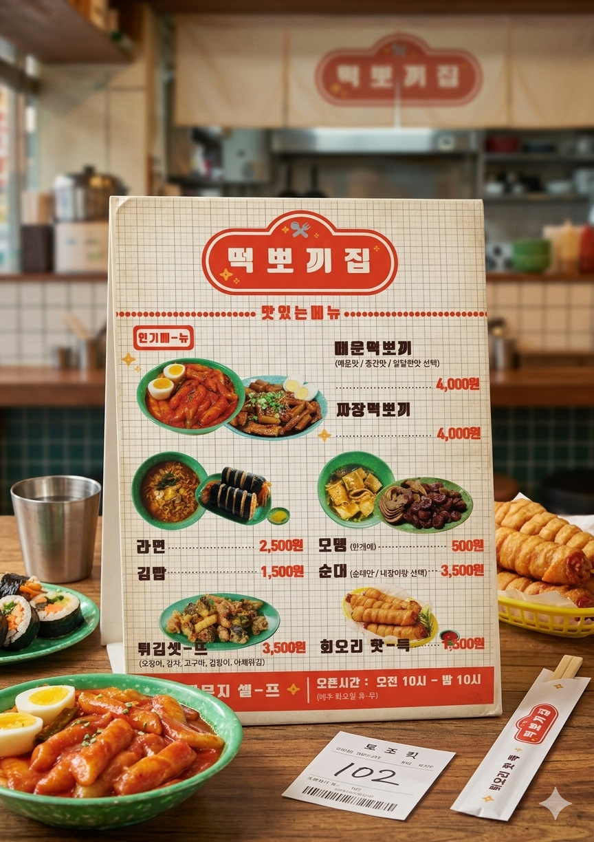 새로형 메뉴 디자인